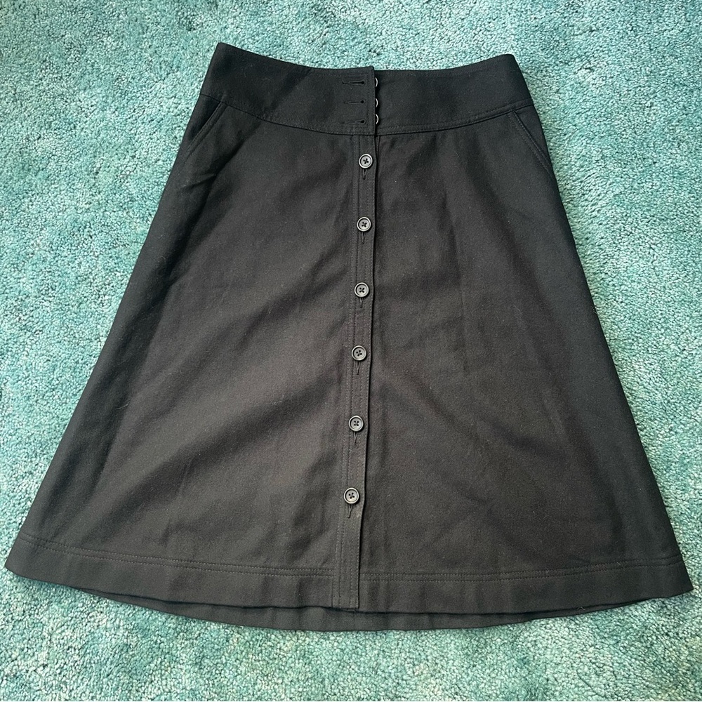 Banana Republic Black Button Skirt